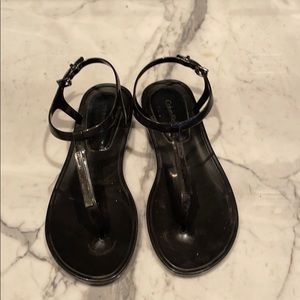 Calvin Klein black jelly sandals